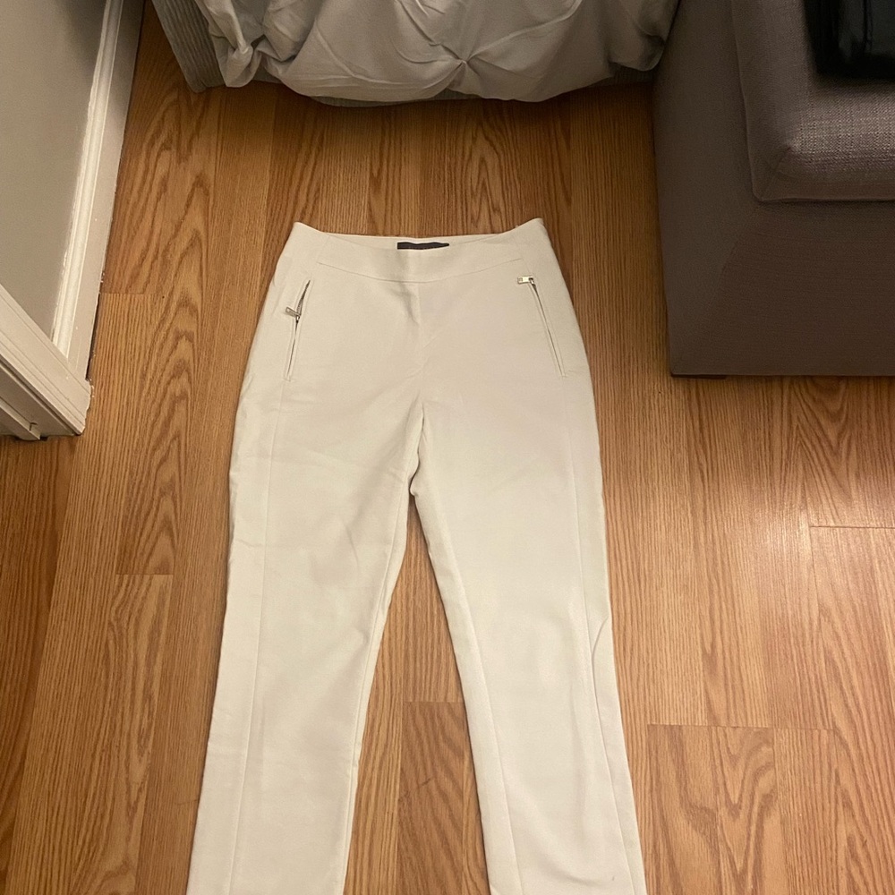 Suzy Shier Cream Straight Leg Women's Pants